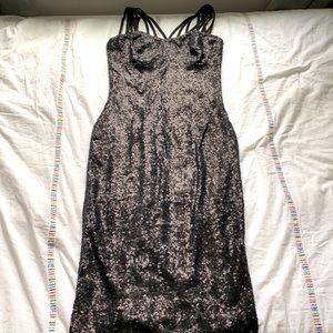 Black Sequins dress.